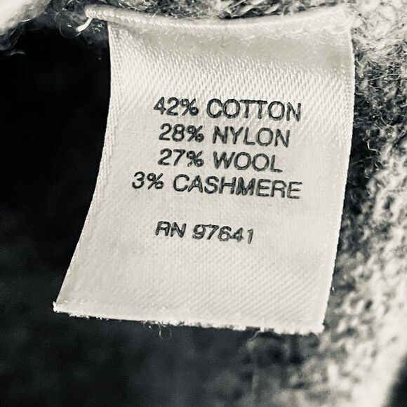 Pure Jill Sweater Women Small Pet Gray Blue Wool Cashmere Blend Asymmetrical Hem - Picture 6 of 13